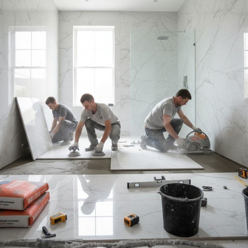Travertine Floor Installation